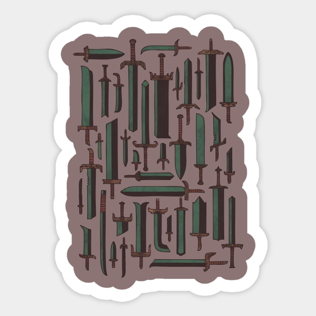 Bunch of Blades Sticker by againstbound